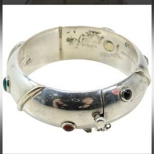 Vintage cuff bangle Mex .925 Sterling Silver